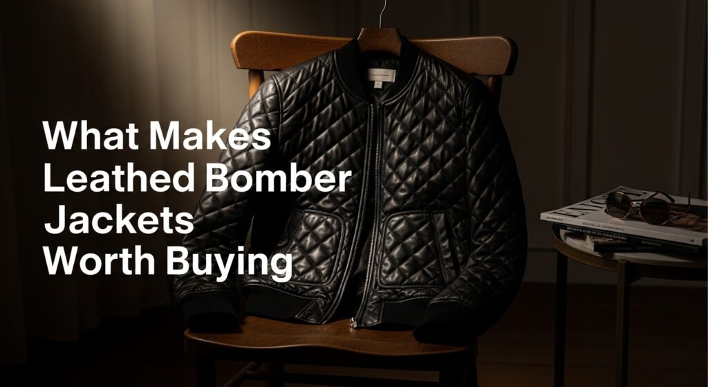 Quilted Leather Bomber Jackets