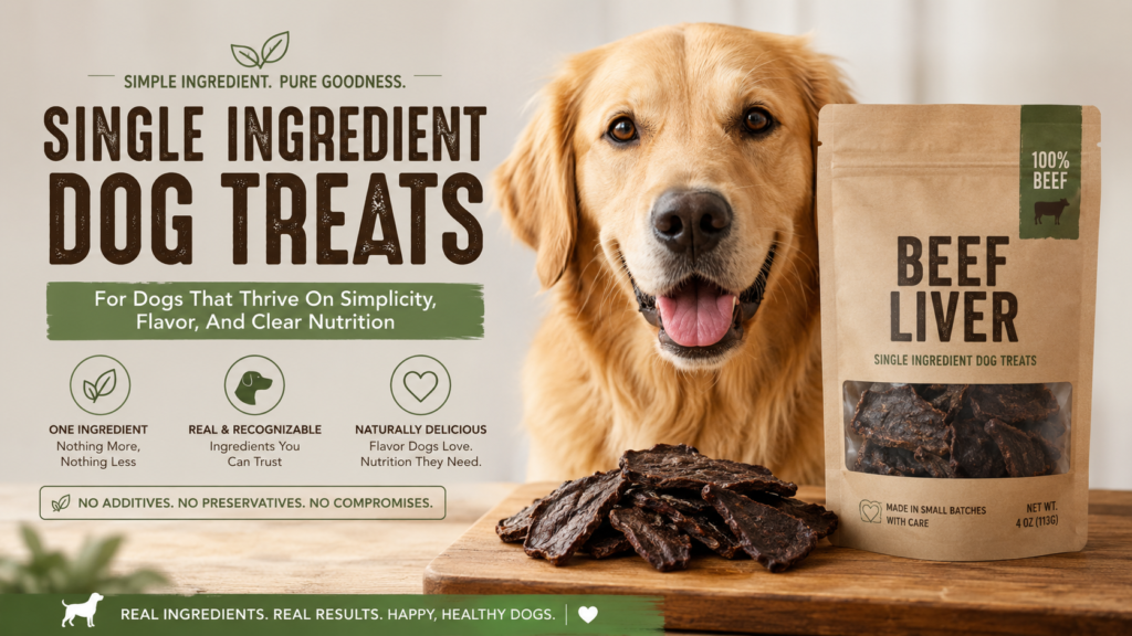 Single ingredient dog treats delight