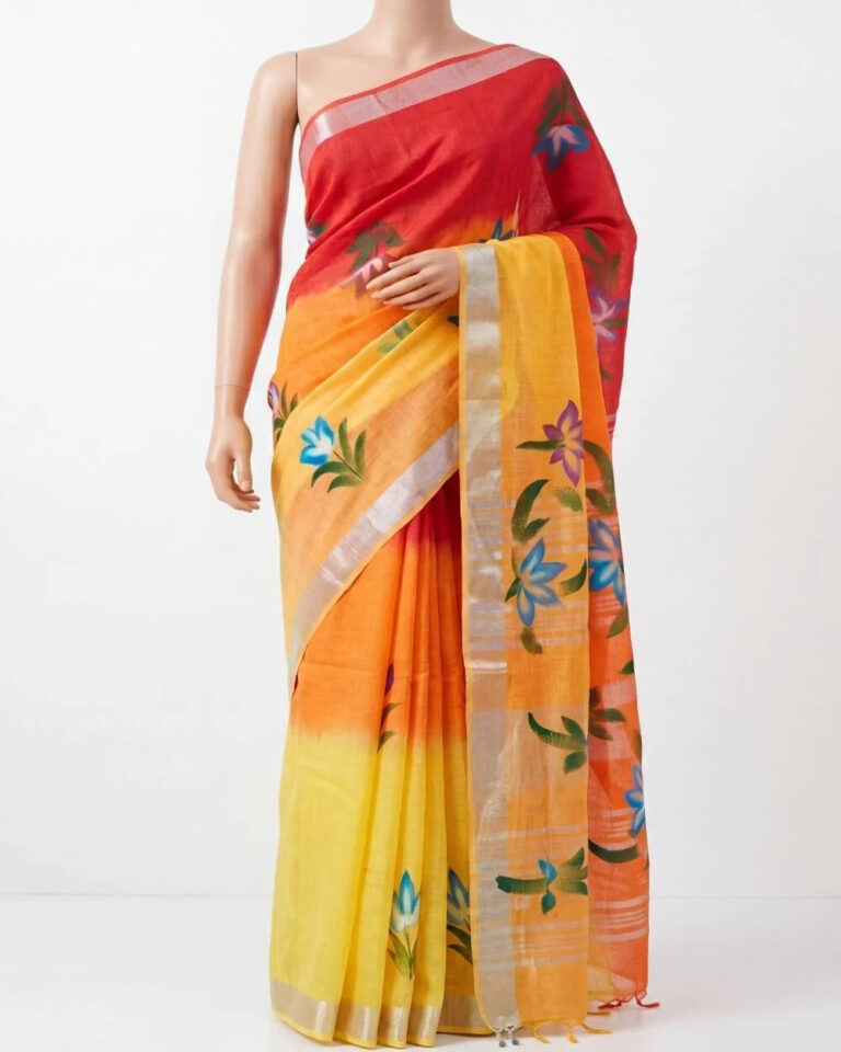 linen saree