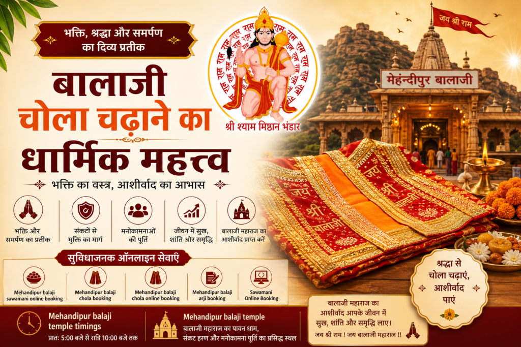 Mehandipur balaji chola online booking
