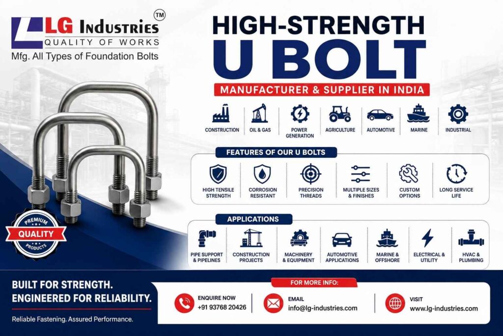 High-Strength U Bolt Manufacturer and Supplier in India LG Industries
