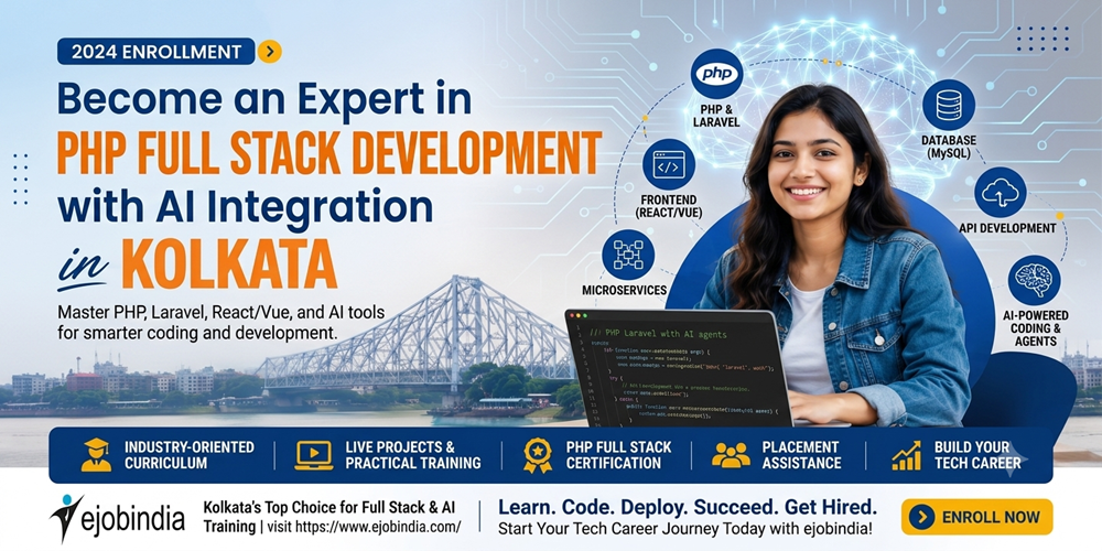 PHP Full Stack Training Course in Kolkata with AI | 100% Placement
