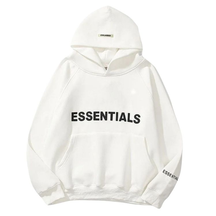 White-Essential Hoodie