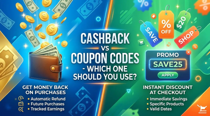 Cashback vs Coupon Codes