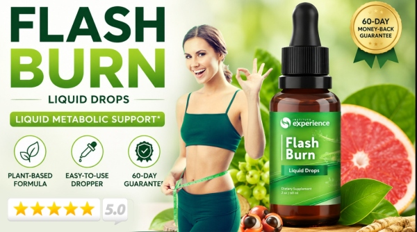 Flash Burn Drops natural weight management supplement bottle