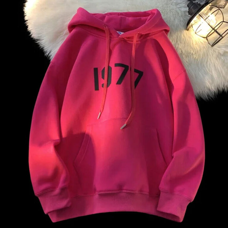 1977 Casual Fuchsia Hoodie