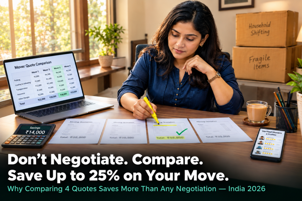 Comparing Packers and Movers Quotes