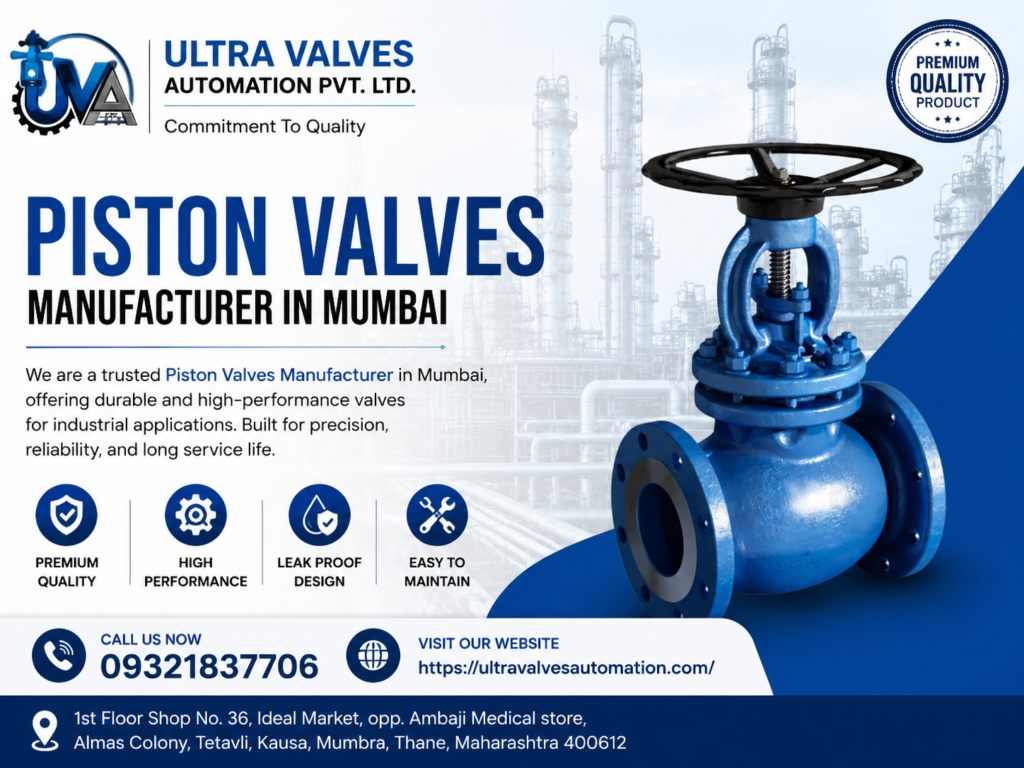 Piston Valves Manufacturer in Mumbai