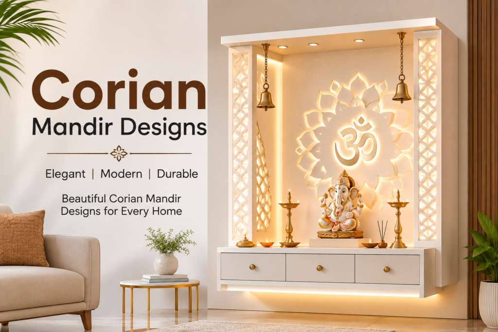 corian mandir design