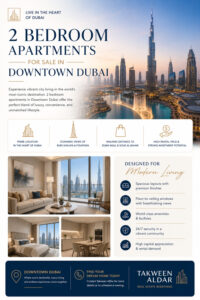 2 bedroom apartments for sale in Downtown Dubai