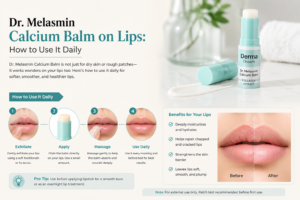 Dr. Melasmin Calcium Balm on lips safety guide