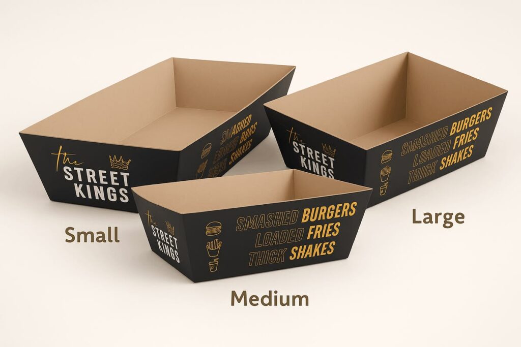Custom printed food trays