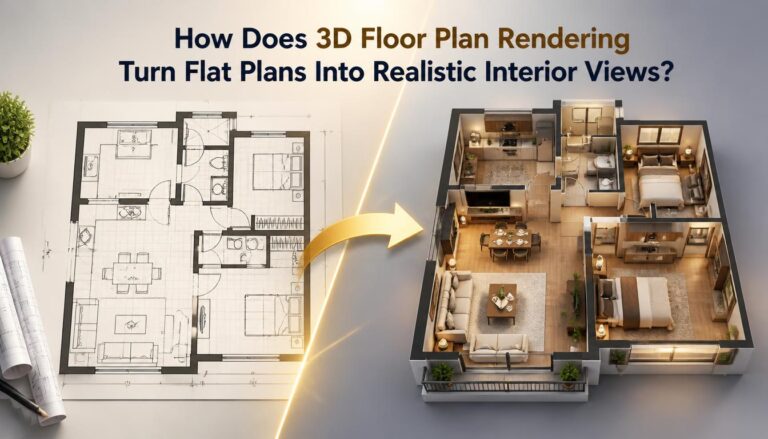 How Does 3D Floor Plan Rendering Turn Flat Plans Into Realistic Interior Views?