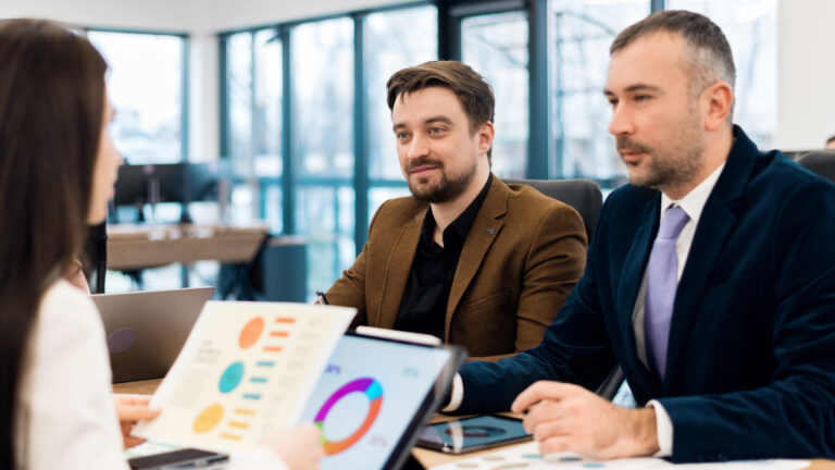 Business meeting in an office