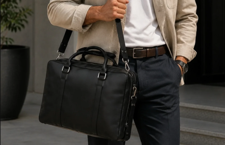 leather duffle bag