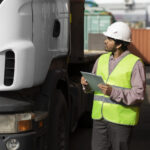 side-view-man-looking-truck