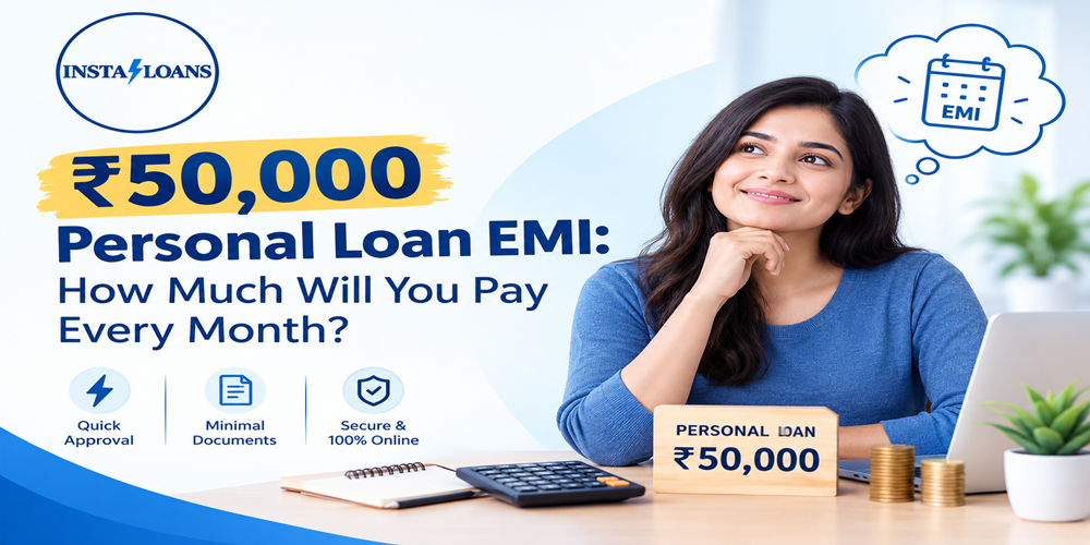 ₹50,000 Personal Loan EMI Calculator – Monthly Payments