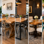 butcher block restaurant table tops