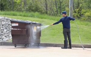Commercial Dumpster Pad Cleaning