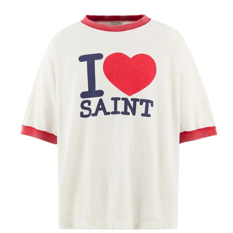 I Love Saint Michael Cream Shirts