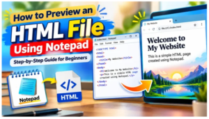 How to Open and Test an HTML Webpage in Notepad