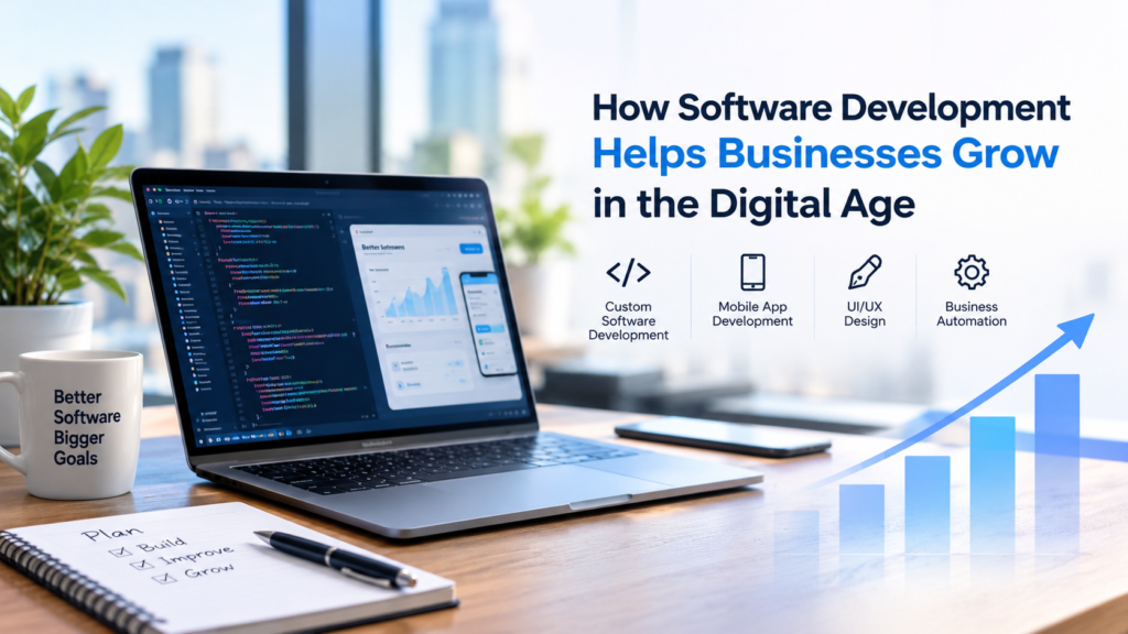 Software development, mobile app development, UI/UX design and business automation